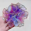 Día del Niño Festivo Encaje Perla Diadema Bola Linda Cabeza Tul Nieve con Perlas Accesorios para el Cabello Dulce Flor en la Cabeza