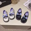 Zapatos de Princesa de Cuero para Niñas 2026 Otoño Nuevo Suela Suave Dibujos Animados de Niños Moño Zapatos de Cuero para Niños Pequeños