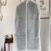12337 Funda de ropa tridimensional, funda ancha para abrigo de piel de visón, bolsa a prueba de polvo, bolsa colgante para ropa del hogar, funda para ropa