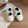 Moda Infantil Lolita Renda Laço Sapatos Pequenos de Couro 2026 Primavera e Outono Novos Sola Macia Sapatinhos Rasos de Princesa