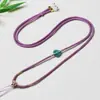 Corda de pingente trançada DIY simples estilo original feita à mão com laço criativo e fecho ajustável, corda de colar para atacado