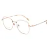Armazón de Gafas para Miopía Grande de Forma Polygonal, Moderno y Genial, para Mujer, Armazón de Titanio Plateado Elegante y Versátil para Hombre, Gafas Danyang