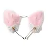 Diadema de Orejas de Gato para Mujer, Collar con Cascabel, Herramientas de Coqueteo, Accesorios Íntimos de Broma, Tocado de Uniforme, Accesorios Sexys para Mujer