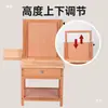 Taburete de Dibujo Integrado de Madera de Haya, Mesa de Dibujo Ajustable con Cajón Específica para Arte, Caballete Multifuncional de Madera Maciza para Bocetos de Estudio
