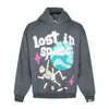 Sudadera con capucha de terciopelo Bpm con estampado de letras Broken Planet, holgada, casual, para hombre y mujer, moderna, otoño e invierno
