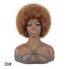 Peluca afro rizada y esponjosa para microondas africana, peluca afro corta de comercio exterior, peluca afro
