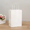 Bolsa de papel kraft para desarrollar logo impreso bolso de compras para ropa para hacer tienda de gafas embalaje para panadería tarjeta blanca bolsa de regalo