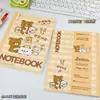 Coleção de cadernos B5 grampeados, páginas pautadas com desenhos fofos grampeados, diário de estudante, caderno planejador