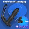 Massageador de próstata masculino totalmente automático de anel duplo vibração por pulso controle remoto sem fio plug anal posterior brinquedos sexuais
