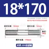 Tornillos de Doble Extremo de Acero Inoxidable 304, Pernos Extendidos de Longitud Igual, Biela, Varillas Roscadas, Barras Roscadas M12-M24