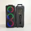 RX7301 Novo 3 alto-falantes 3*6,5 polegadas alto-falante grande palco alto-falante Bluetooth marquise RGB com fio karaokê OK