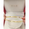Pulsera Gloff Silin Simple de 2 mm Pulsera de Oro de 18k para Mujer Pulsera Roja de Internet Muy Fina Pulsera Ancha para Mujer