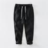 L8236 Verão Novo Cor Sólida Simples Casual Calças Masculinas Linho Respirável Cordão Calças Masculinas Peça Única Cabelo