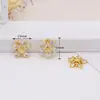 Oro Verdadero 18k Col de Forma Pentagonal Microincrustaciones de Circonita Accesorios Pulsera de Mariposa Colgante DIY Collar Pendientes Colgante D103