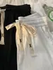Pantalones blancos de seda de hielo de pierna ancha para hombre, estilo fino de verano, pantalones casuales rectos holgados de moda con caída, pantalones largos hasta el suelo, disponibles para venta al por mayor