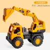 Set Espeso y Duradero de Vehículos de Construcción para Niños, Camión Excavadora de Juguete, Modelo para Niño, Camión Mezclador de Cemento, Grúa
