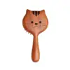 Peine de Sándalo Gatito Peine con Bolsa de Aire Peine con Cojín de Aire Peine para Uñas de Anillo Peine de Madera Lindo Peine Masajeador de Meridianos Regalo