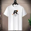 Camiseta de Algodón Puro Pesada de Manga Corta para Hombre Moda de Verano Marca de Moda Ropa Holgada para Hombre Talla Grande Americana Camiseta de Estudiante