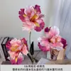 3 Flores de Iris Artificiales, Flores de Seda, Flores Falsas para Decoración de Salón de Bodas, Exhibición de Muebles, Adornos para Sala de Estar, Flores Artificiales para Bodas