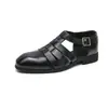 Nuevas Sandalias Romanas de Cuero Retro de Talla Grande para Hombre 46 Sandalias de Cuero Transpirables Casuales con Hebilla para Uso en Exteriores y Playa 2026