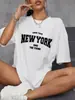 1968's New York es una colección de camisetas cotidianas extragrandes para mujeres jóvenes, camisetas creativas de calle y ropa informal personalizada.