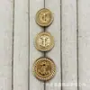 Botões metálicos estilo marinho para ternos, casacos de lã tricotada, botões decorativos simples e versáteis para costura à mão