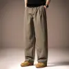 Pantalones Casuales de Pierna Ancha de Tencel de Corte Holgado para Hombre, Pantalones Casuales de Verano Finos con Sensación de Hielo, Textura Fluida y Pliegues