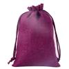 Bolsa de lino personalizada de fábrica con cordón, bolsa de embalaje para regalo de Navidad, bolsa de lino con texto en inglés "Play Jewelry Bag" personalizada
