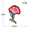 Venta caliente bordado de computadora estilo nacional rosa flor roja grande parches de tela bordada sin costura parche adhesivo termofusible accesorios para ropa