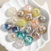 Cuentas de Concha de Heidi Cuentas de Cristal de Concha Cuentas Redondas Agujero Recto Cuentas Sueltas Cadena para Teléfono Móvil de Mujer Llavero con Cuentas Accesorios Venta al por Mayor