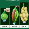 Bolsa de Malla para Frutas con Etiqueta Blanca Bolsa de Malla de Plástico Sub-embalaje de Supermercado Verdura Bolsa Tejida de Nailon Portátil Bolsa de Malla Pequeña