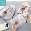 Bolsa de Embalaje con Bolsillo de Toalla para Oso Lindo Ropa Interior Calcetines Bolsa Colgante para Dormitorio Estudiantil Zapatos Ropa Bolsa de Embalaje