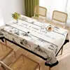 Toalha de Mesa Estilo Francês, Impermeável, à Prova de Óleo, Lavável, Retangular, Resistente ao Calor, Capa para Mesa de Jantar, Luxo Leve, Sensação de Alta Qualidade, Capa de Mesa de Café de PVC