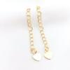 Cadena de extensión con forma de corazón de gota de agua, chapada en oro que preserva el color, hecha a mano, para pulsera, collar, accesorios de joyería