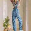 Overol de Mezclilla de Verano 2026 Estilo Commuter para Mujer Casual Cómodo Holgado Lavado En Stock