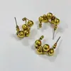 Brincos de Novo Estilo com Contas da Sorte, Tecelagem e Soldagem Feitos à Mão, Estilo de Nicho Europeu e Americano, Moderno, DIY Transfronteiriço