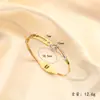 Pulseira de aço inoxidável de alta qualidade para meninas, pulseira de joia banhada a ouro em aço titânio, joia de pulso, pulseira de joia, atacado
