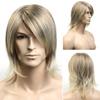 Peluca nueva de comercio exterior para hombre, estilo europeo y americano dorado, generación de cabello, cosplay, animación, fibra química, tocado de cabello corto para hombre