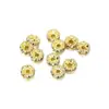 Espaçador de Anel com Strass Micro-Incrustado Cor-Preservada 18K Acessórios para Joias Artesanais DIY Pulseira Colar Pulseira com Contas de Cristal