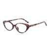 Retro Ultraligero Rojo Montura Pequeña Ojo de Gato con Luz Azul a Prueba de Miopía para Mujer Cara Cuadrada Llanura