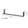 Estante retráctil de acero inoxidable para cocina transfronterizo, sin taladro, estable, ajustable, de una sola barra, para colgar paños en la puerta del gabinete