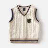 Suéter Infantil al por Mayor 2026 Nueva Colección de Otoño Chaleco Tejido para Niños Suéter Personalizado con Insignia de Bebé Dropshipping