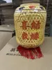 Adereços de Fotografia Lanternas de Bambu Tecidas Estilo Chinês Estilo Antigo Lanternas de Papel de Óleo Estilo Antigo Lanterna de Personagem de Alegria de Casamento Z Lanternas de Papel Feitas Sob Medida