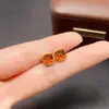 Aretes de Tuerca Fanta Granate Natural Accesorios para Mujer Sensación de Nicho de Alta Gama Joyería de Plata de Ley 925 6*6 Fábrica de Joyería Venta Directa