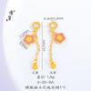 Pulsera Jin Yan Nuevo Cristal Rosa Flor de Durazno Chino Flor Rica Pulsera Estilo Nacional Diseño Nicho Joyería Flor de Cerezo