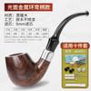 Pipa de ébano hecha a mano Muxiang, juego de madera para fumar, bolsa para cigarrillos, olla de cobre de doble uso, pipa seca, pipa de madera maciza, venta al por mayor