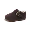 Zapatos Birkenstock Gruesos de Lana con Forro de Borrego 2025 Invierno Nuevos Zapatos Casuales Retro de Suela Suave para Niños Zapatos Cálidos de Algodón para Niñas