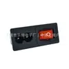 Tomada Db-8, Pequena Retangular de 3 Pinos 2 Fios Tomada com Interruptor Duas em Uma Vermelha Transparente com Luz