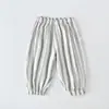 Pantalones de Verano Repelentes de Mosquitos para Bebé Transpirables Estilo Delgado Pantalones Linterna para Niños Niñas Sueltos con Puño Pantalones Largos de Aire Acondicionado