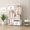 Armario de Almacenamiento Merota Perchero para Dormitorio Armario de Almacenamiento Simple Estante de Almacenamiento a Prueba de Polvo Perchero para Ropa de Dormitorio Multifuncional